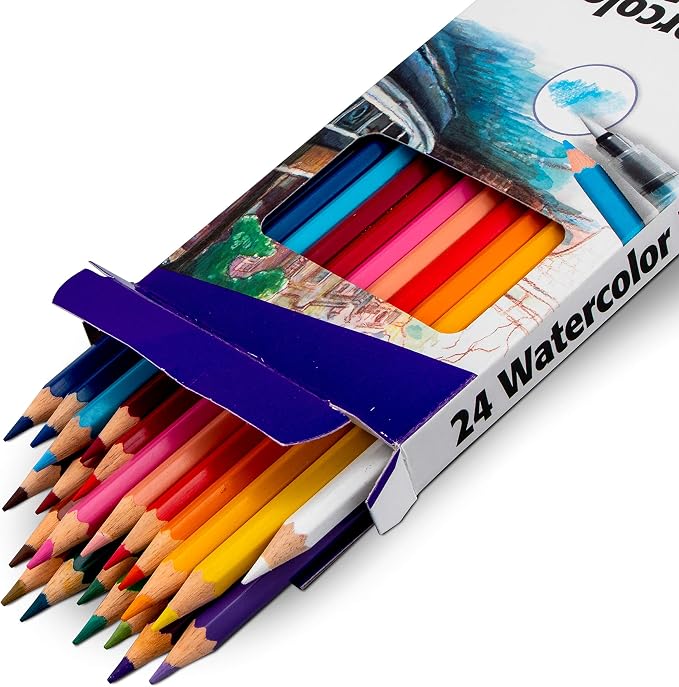 Pentel Arts Watercolor Pencils 24/ Package, Assorted (CB9-24)