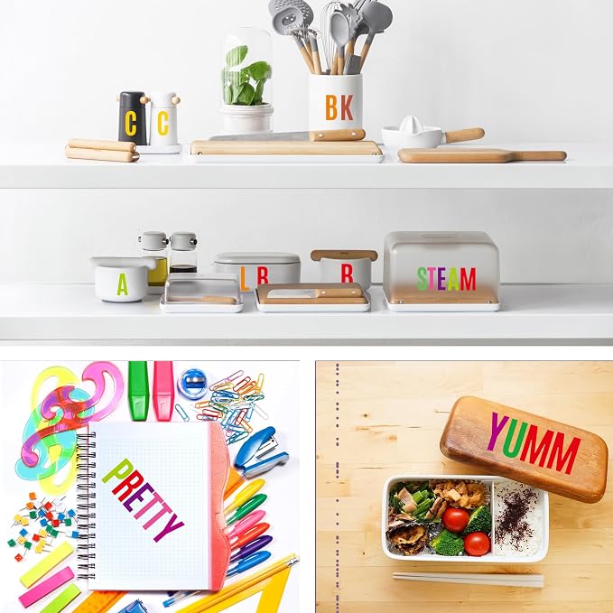 Letter Stickers 30 Sheets 1500 PCS Large Alphabet Sticker 2 Inch Vinyl Self Adhesive Stick on Stickers for Water Bottles Cup Mailbox Number Address Crafts Scrapbook Bulletin Board Decor (Colorful)