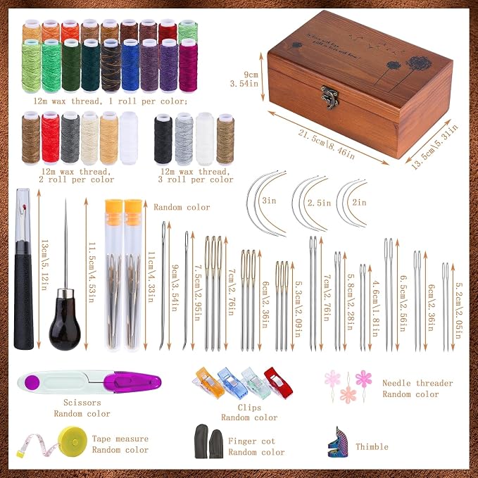 BUTUZE Sewing Kit, Leather Sewing Kit, Upholstery Repair Kit