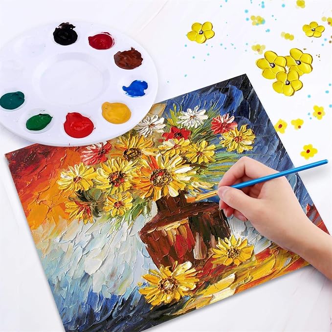 AROIC Paint Brush Palette Set, 12 Packs of 120 Brushes and 12 Tray Palettes