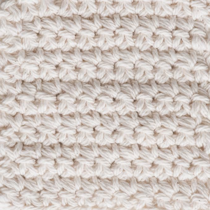 Lily Sugar 'N Cream The Original Solid Yarn, 2.5oz, Medium 4 Gauge, 100% Cotton - Ecru - Machine Wash & Dry