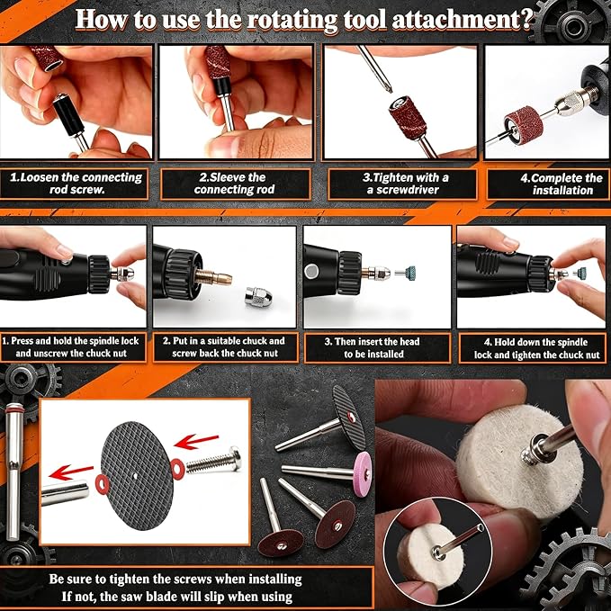 318 Piece Rotary Tool Accessories Kit with Sanding Drum, 1/8 Inch Shank Universal Fit Rotary Tool Bits for Sanding, Cutting, Grinding, Polishing, Cleaning, Drilling, Engraving, Woodworking DIY