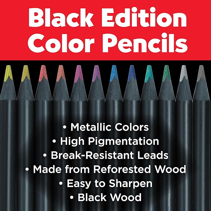 Faber-Castell Black Edition Colored Pencils - Metallic | School Supplies