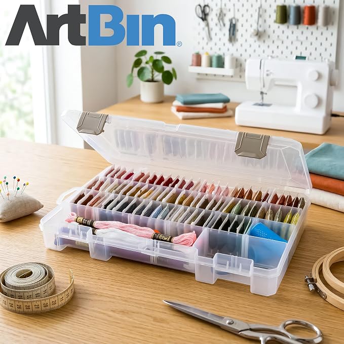 ArtBin Floss Finder Box, Embroidery Floss Organizer, Clear