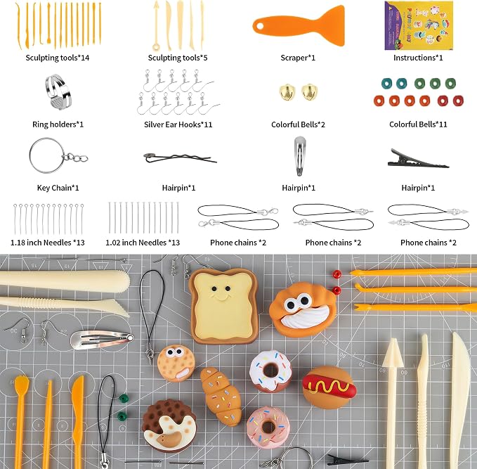 Aestd-ST Polymer Clay 72 Colors, Oven Bake Modeling Clay for Kids & Artists | Easy to Shape, Non-Sticky, Colorful, Portable Storage Box, 20 Sculpting Tools, Accessories, DIY Starter Kit for Kids & Adults