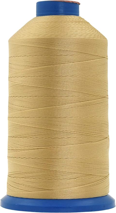 Mandala Crafts Size 92 280D T90 Tan Bonded Nylon Thread, 1100 YDs