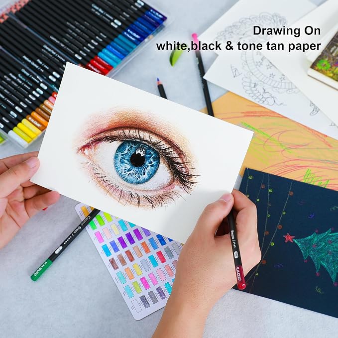 KALOUR 72 Count Colored Pencils for Adult Coloring Books, Soft Core,Ideal for Drawing Blending Shading,Color Pencils Set Gift for Beginners Artists