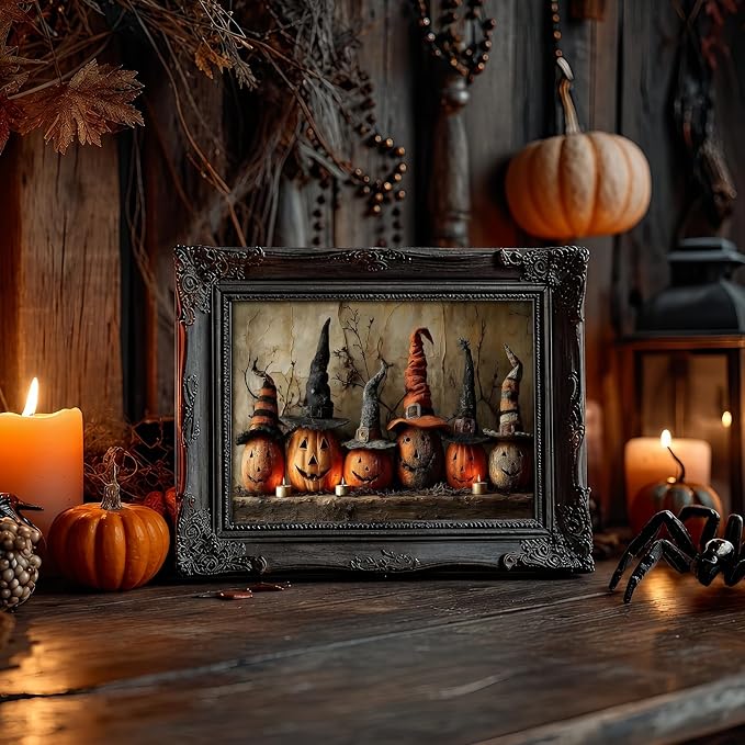 Mosaflare 5D Pumpkin Witch Hat Diamond Painting Kits for Adults 12x16 Inch