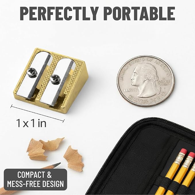 Mr. Pen- Handheld Metal Pencil Sharpener, 6 Pack