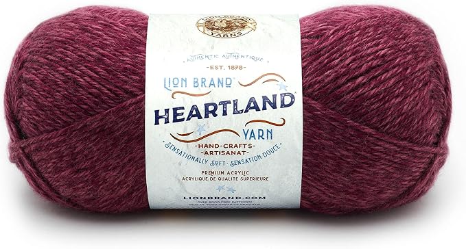 Lion Brand Yarn, Worsted-Weight Heartland Yarn for Knitting, Crocheting, and Crafting, Badlands, 1 Pack