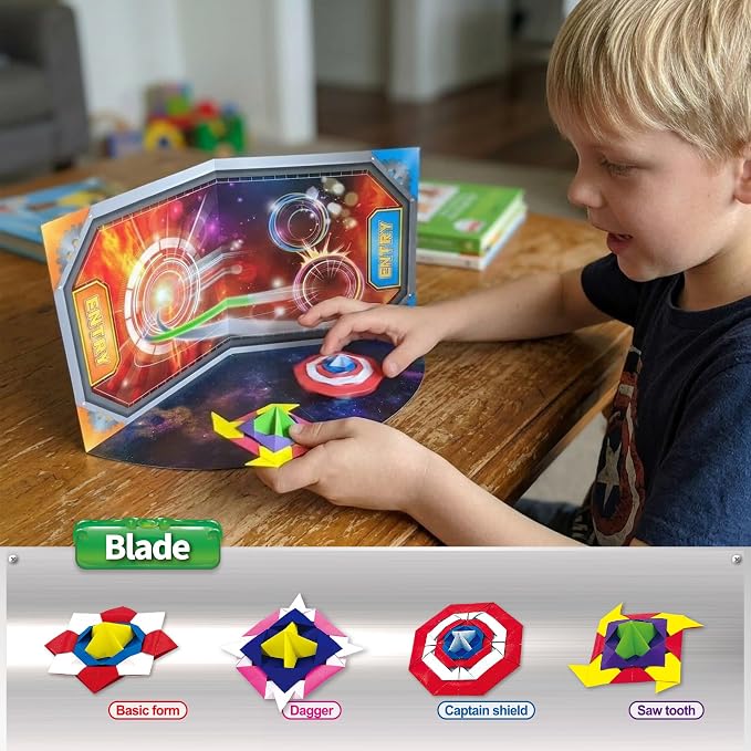 JOYSAM Future Explorer Origami Paper Folding Kit for Kids Ages 5-8 8-12, Made in Korea, 22 Projects with Tri-fold 3D Display Boards, Easy Manual with QR Video Tutorial Included