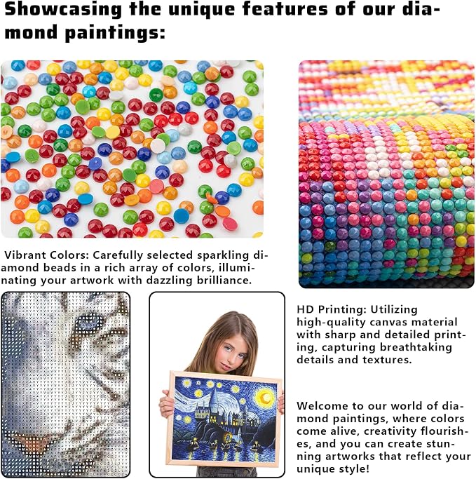 AiYuanzsh 12 Pack Diamond Painting Kits, 50 Pictures Scenery 12, DIY Paint with Diamonds Art Crystal Rhinestone Round Drill Diamond Painting Kit Cross Stitch for Home Wall Craft Decor
