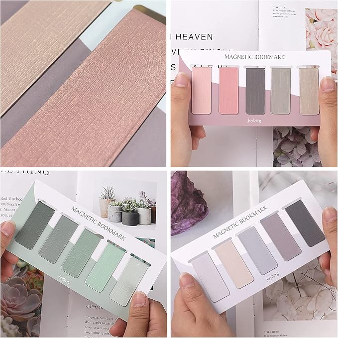 15 Pieces Bookmark, Magnetic Bookmarks for Women, Men, Book Lovers, Page Markers for Students Teachers Reading (Misty, Ocean, Emerald) (Pack of 3)