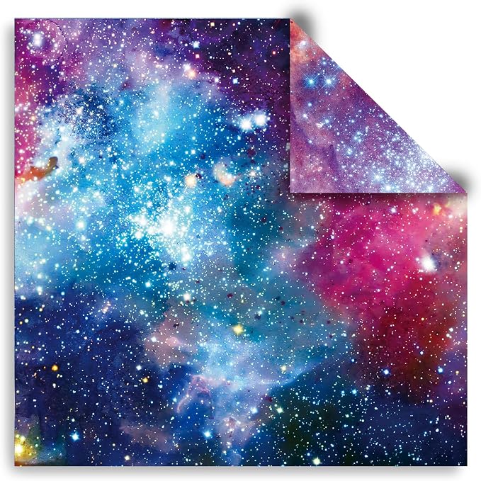 Origami Paper Kit 100 Sheets, 6x6 Inch Double Sided 40 Vivid Colored Paper | 70GSM Colorful Paper,40 Different Pattern Origami Kit,DIY Hand Crafts,Arts Creativity,Easy to Fold,No-Fading.Gogh Starry Sky