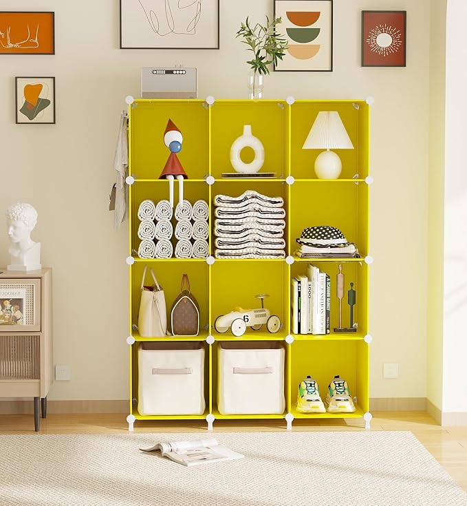 AWTATOS Cube Storage Organizer Closet Organizers 12 Cube Storage Shelves