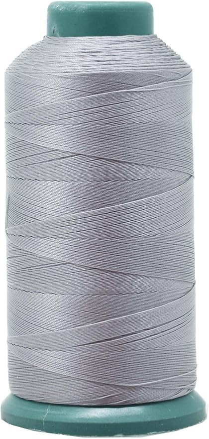 Mandala Crafts Size 69 210D T70 Gray Bonded Nylon Thread, 1500 YDs