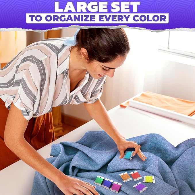240 Pcs Embroidery Floss Bobbins with Hanging Holes & Thread Slits