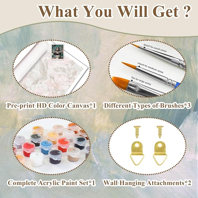 Funny Paint by Number for Adults, Paint by Numbers Kit for Adults 16x20 in