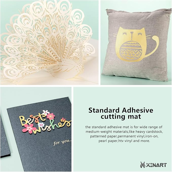 Xinart Cutting Mats for Cricut Maker 3,Maker,Explore 3,Air 2,12x24 inch Variety Replacement Cut Mat Compitable with Cricut Machines 3 Mats