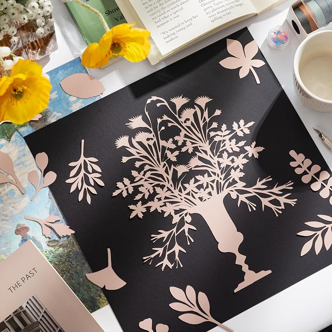 35 Sheets Dusty Russet Cardstock 8.5 x 11 Inch Boho Paper