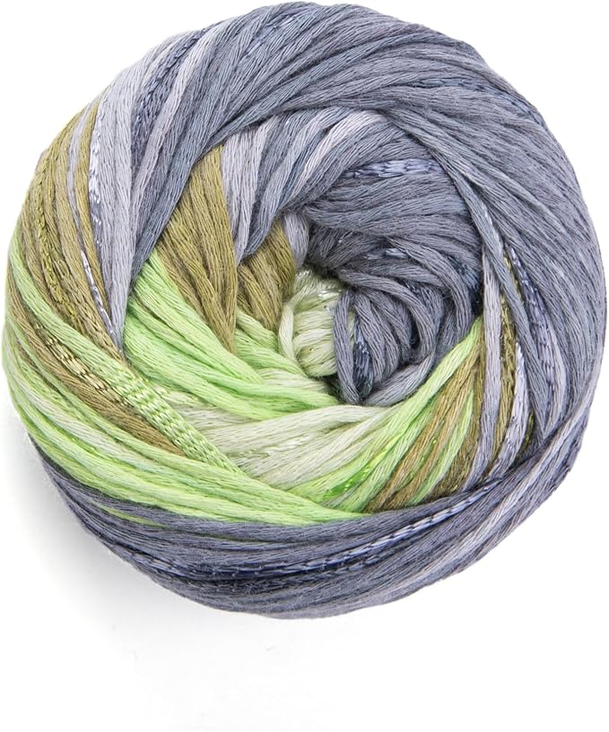 YarnArt Symphony Dream Cotton Yarn -%80 Cotton%20 Viscose Rainbow Multicolor Crochet Knitting Yarn - Suitable for All Blouses, Dresses, Shawls, Bags, Hats - 273 Yards, 3.52 Oz (1 Skein) (3112)