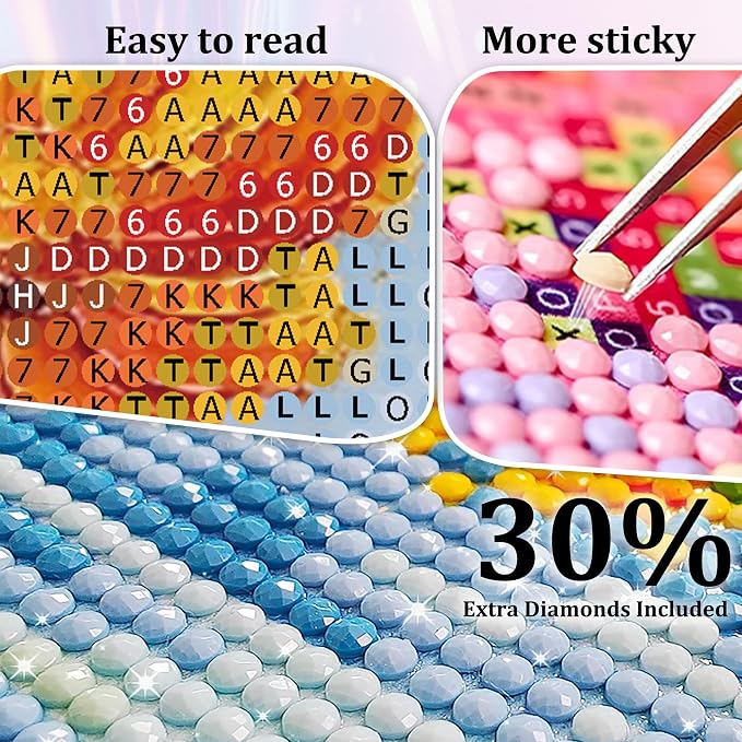 Amaieuin 2 Pack Flowers Diamond Art Kits for Adults Beginners 12x16in