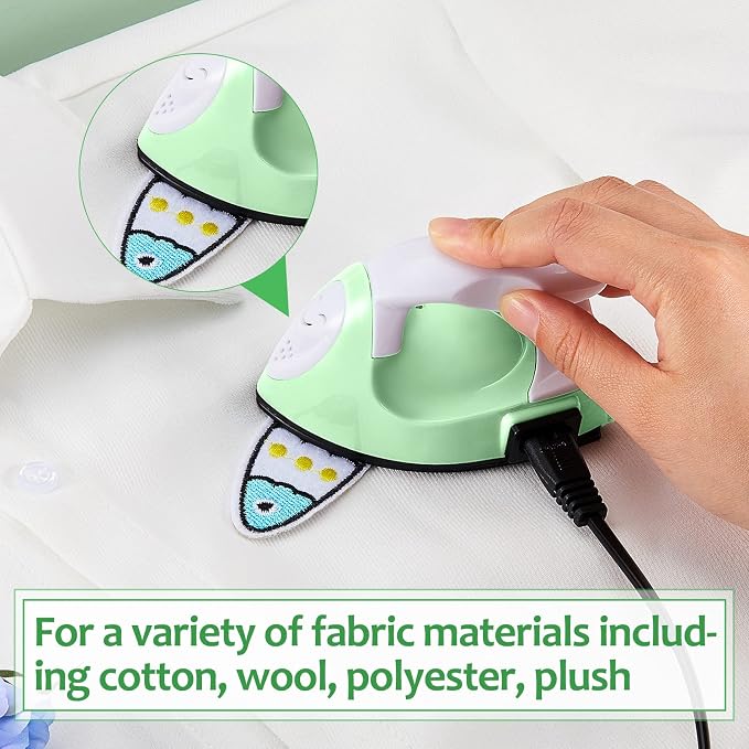 Honoson Mini Craft Iron with Charging Base Tiny,Light Green