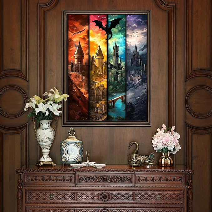 Castle Diamond Art Kits for Adults, Diamond Painting Kits for Beginner | Diamond Dots Full Drill Crafts for Gem Art Dot Art for Adults Home Wall Decor for Teens Boys Girls 5D DIY 12x16 inch