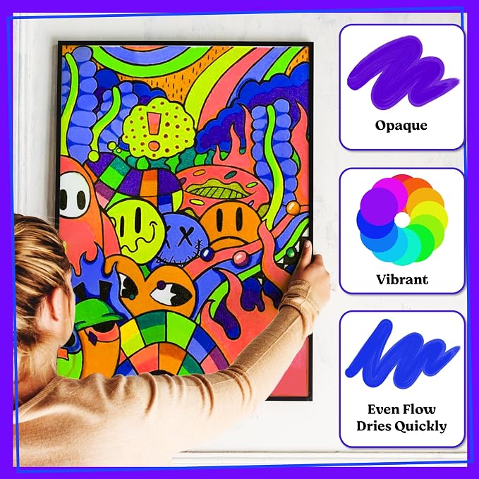 Chalkola 20 Oil Paint Pens - Oil Based Paint Markers for Metal, Wood, Glass | Waterproof & Permanent Oil Markers for Fabric, Ceramic, Rocks, Plastic Surfaces, Steel - 1mm Fine + 5mm Dual Tip Paint Pens