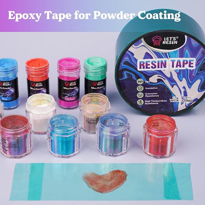 LET'S RESIN Epoxy Resin Tape, 2 in x 108 ft, Heat-Resistant Release Tape | High-Temperature Adhesive Tape Peels Away Easily and Helps Reduce Residue when Casting Epoxy Molds and River Tables