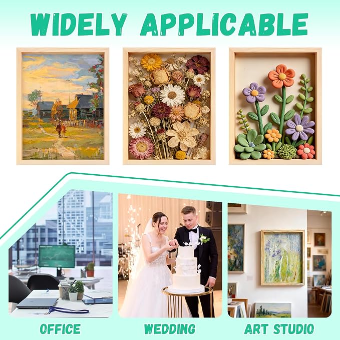 FSWCCK 2 Pack 12 x 16 inch Wood Panel Boards, Unfinished Wood Canvas Panels for Crafts, Painting Canvas, DIY Art Projects, Pouring, Arts Use with Oils, Acrylics