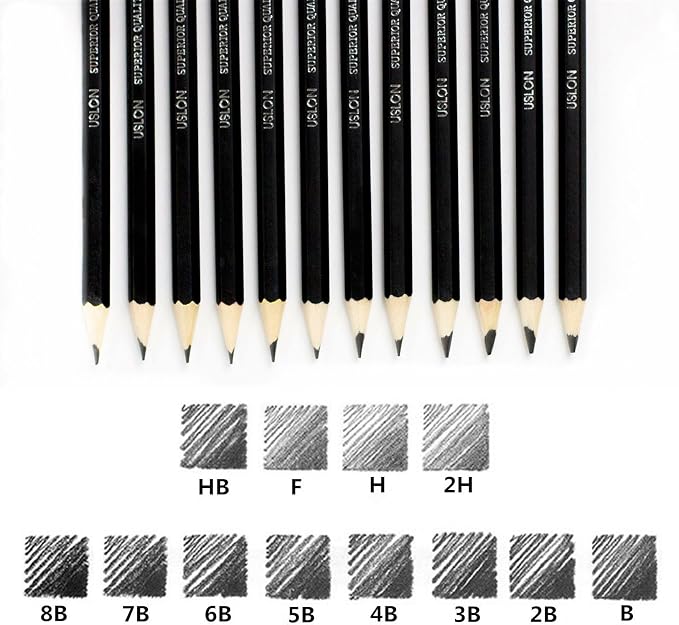 Professional Sketch pencils Drawing pencils set for Kids and Adults,Art sketching pencils for Artists Beginner(8B-2H).(24-Count)