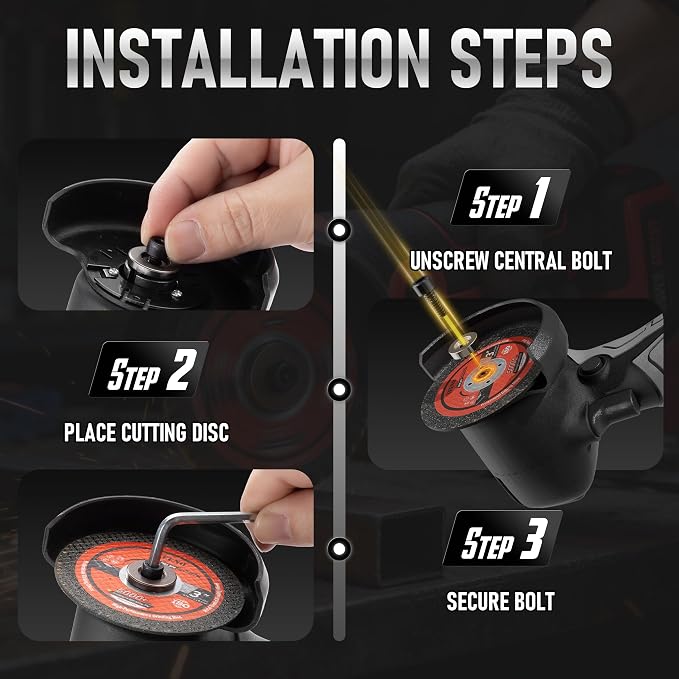 TEENO Cordless Angle Grinder Kit, 19,500 RPM Mini Handheld Grinder Tool with 2x 16.8V 2000mAh Batteries & 6 Discs, 3-Inch Cut-Off Grinder for Metal, Wood Cutting, Grey