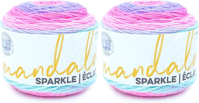 Lion Brand Mandala Sparkle Yarn | Draco | Pack of 2