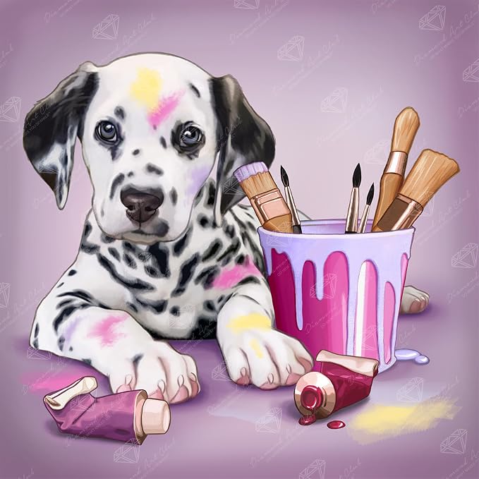 DIAMOND ART CLUB Paint Me Beautiful-Dalmatian Diamond Art Kits for Adults