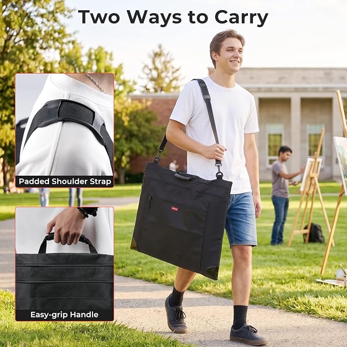Nicpro Light Weight Art Portfolio Bag, 36x48 Extra Large Art Portfolio Case