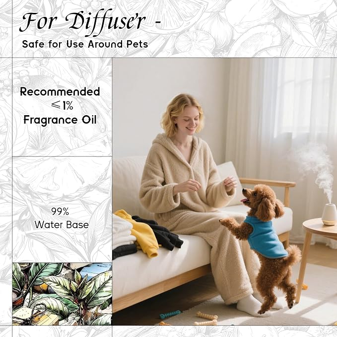 HIQILI White Tea Fragrance Oil for Reed Diffuser for Home - 5.07 Fl Oz