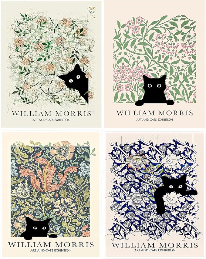 4 Pack Black Cat Diamond Art Kits for Adults Diamond Painting Kit Beginner
