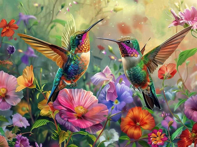 mrpwnle Diamond Art Kits for Adults, Hummingbird Diamond Painting Kits