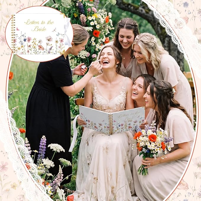Humyoun Letters to Bride Scrapbook,8.5 X 7 Inch,Field Flower,Colorful