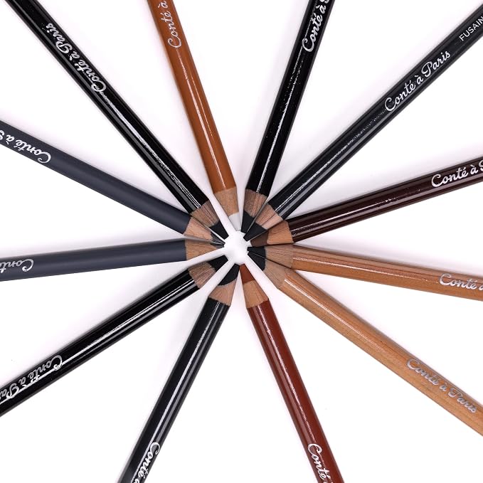 Conté à Paris The Sketch Set with Assorted Sketching Pencils | Essential Assortment For Sketching, Shading And Illustration, Versatile Tools For Developing Artistic Skills