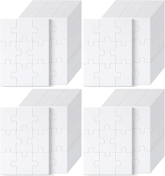 Mr. Pen- Blank Puzzle, 96 Pack, 9 Pieces/Pack, 5.5" x 4"
