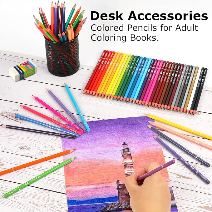 Hapikalor 72 Colored Pencils for Adult Coloring Books, Coloring Pencils | Professional Coloring Pencils Set, Art Supplies for Adults Kids Beginners Drawing Coloring Sketching, Gifts for Teens