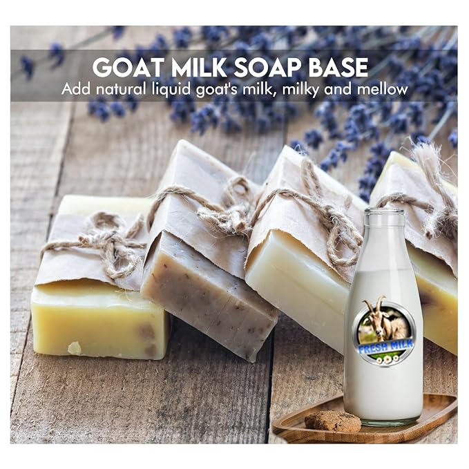 EDSRDRUS 8lb Scent Soap Base DIY Handmade with Goat Milk & Coconut Oil, Moisturizing Melt and Pour Soap Base