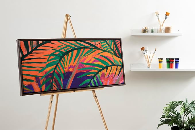 Kate and Laurel Sylvie Blank Framed Canvas Wall Art, 18x40 Brown, Modern Empty Canvas for Paint-Your-Own Art, Premium Framed