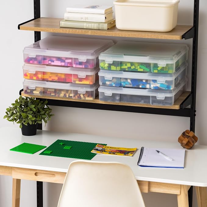 IRIS USA Scrapbook Case |Made in USA| Fits 12"x12" - Thick (6-Pack) - Clear