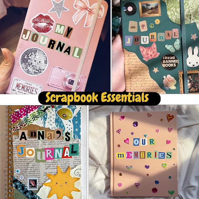1920pcs Scrapbook Letter Stickers Ransom Alphabet Junk Journal Supplies