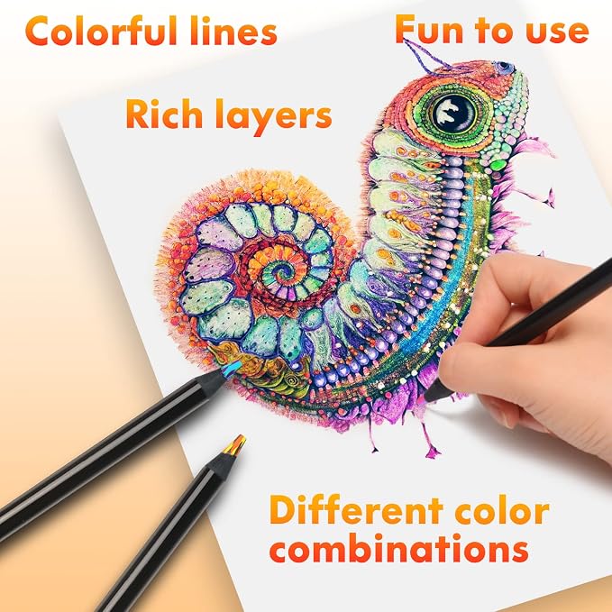 12 Rainbow Colored Pencils, Drawing Art Supplies, Multicolored Pencils Kids | Tween Girls Trendy Stuff Party Favor Crafts, Jumbo Fun Pencils for Drawing Sketching Coloring, Easter Basket Stocking Stuffer