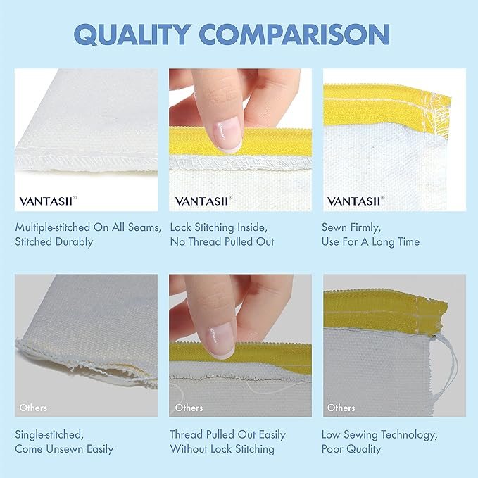 8 Pack Canvas Colorful Zipper Bags, DIY Craft Bags Travel Canvas Makeup Pouches for Cosmetic Toiletry Stationery Storage (Beige, 8.3” x 4.7”)