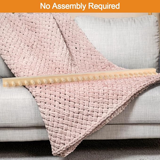 QWM 96“ Chunky Blankets Loom Knitting Looms Long Installation Free and Adjustable Foldable Portable Extra Loom Large 38,48,60, 72,84,96 Inch